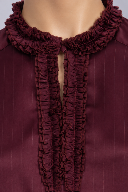 striped satin blouse