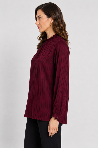 striped satin blouse