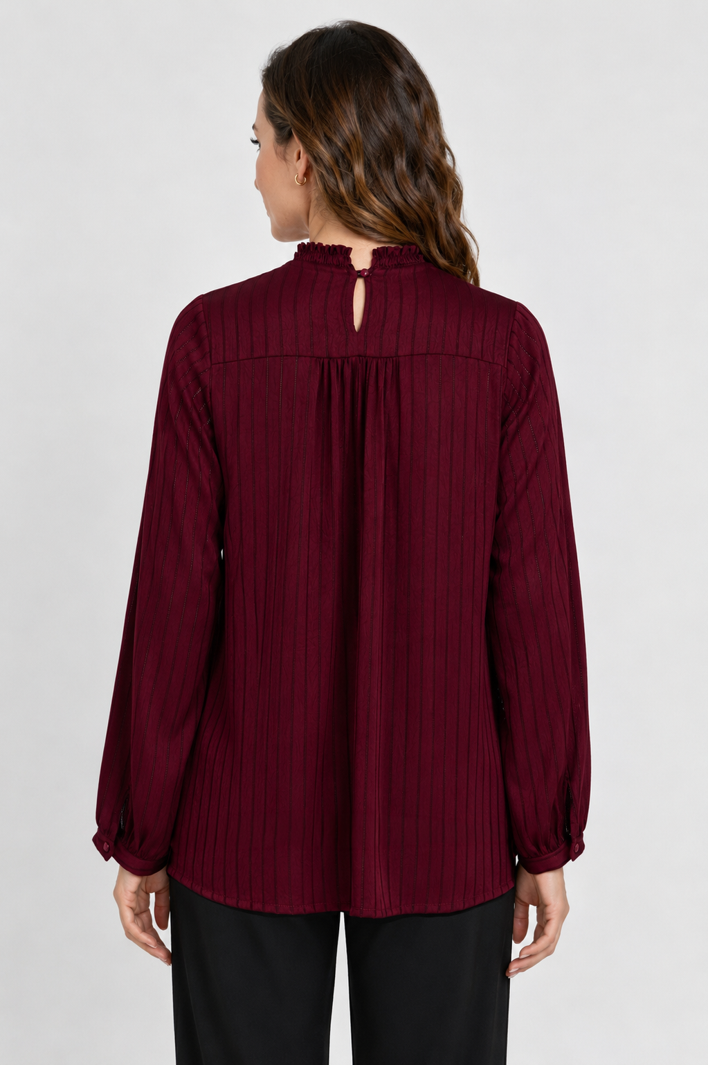 striped satin blouse