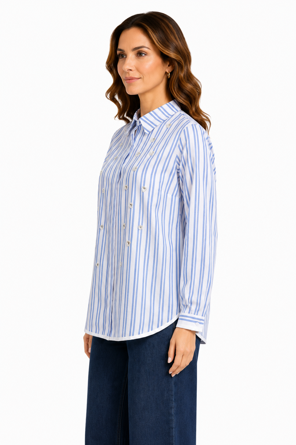 striped poplin shirt