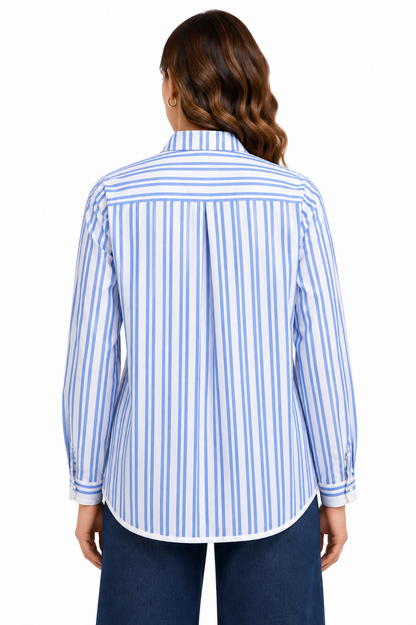 striped poplin shirt