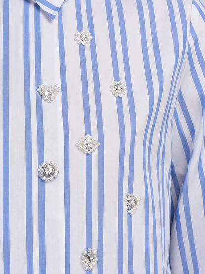 striped poplin shirt