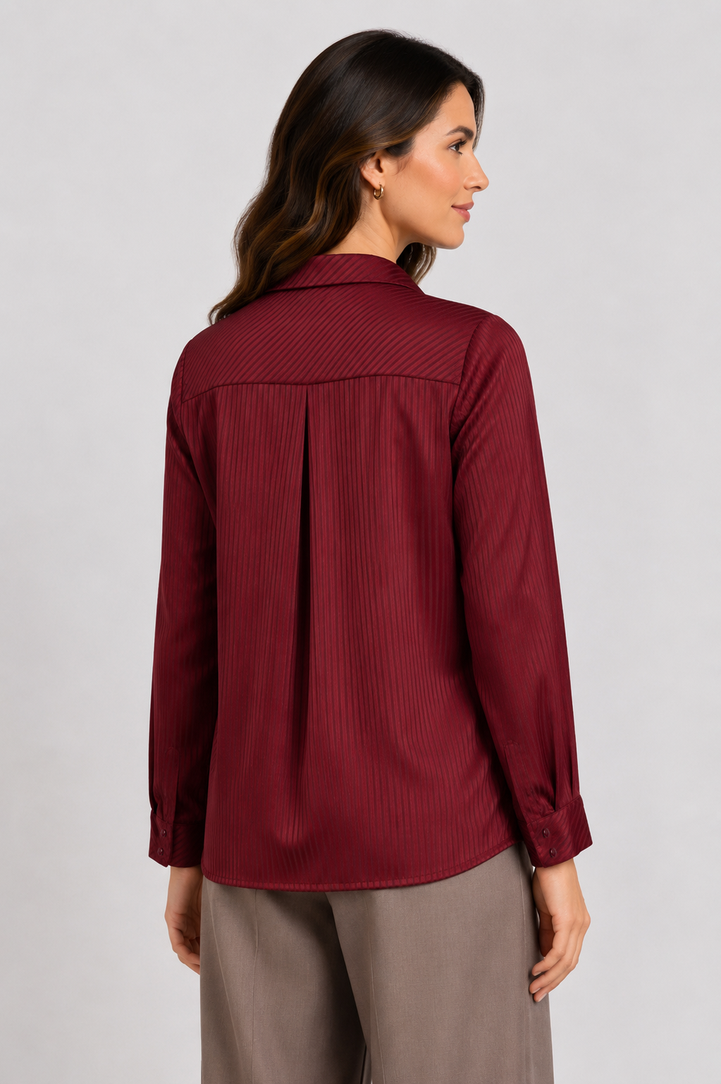 striped satin shirt