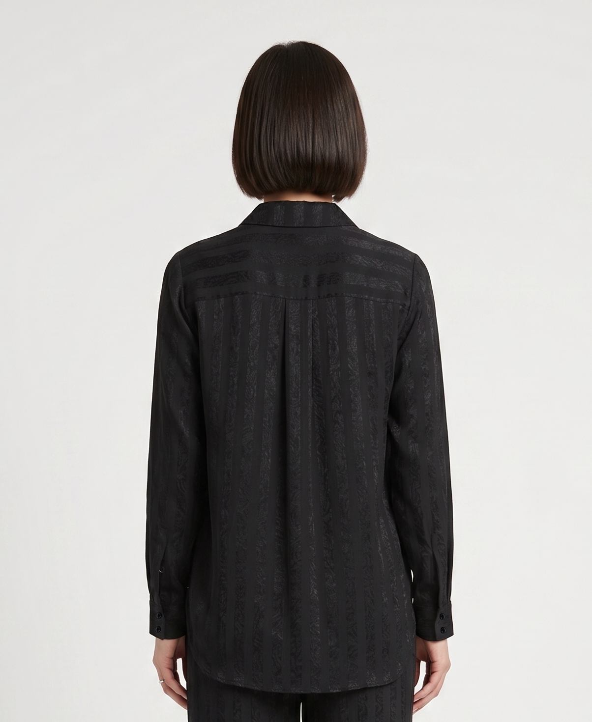 striped satin shirt