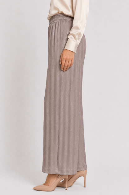 striped satin pants