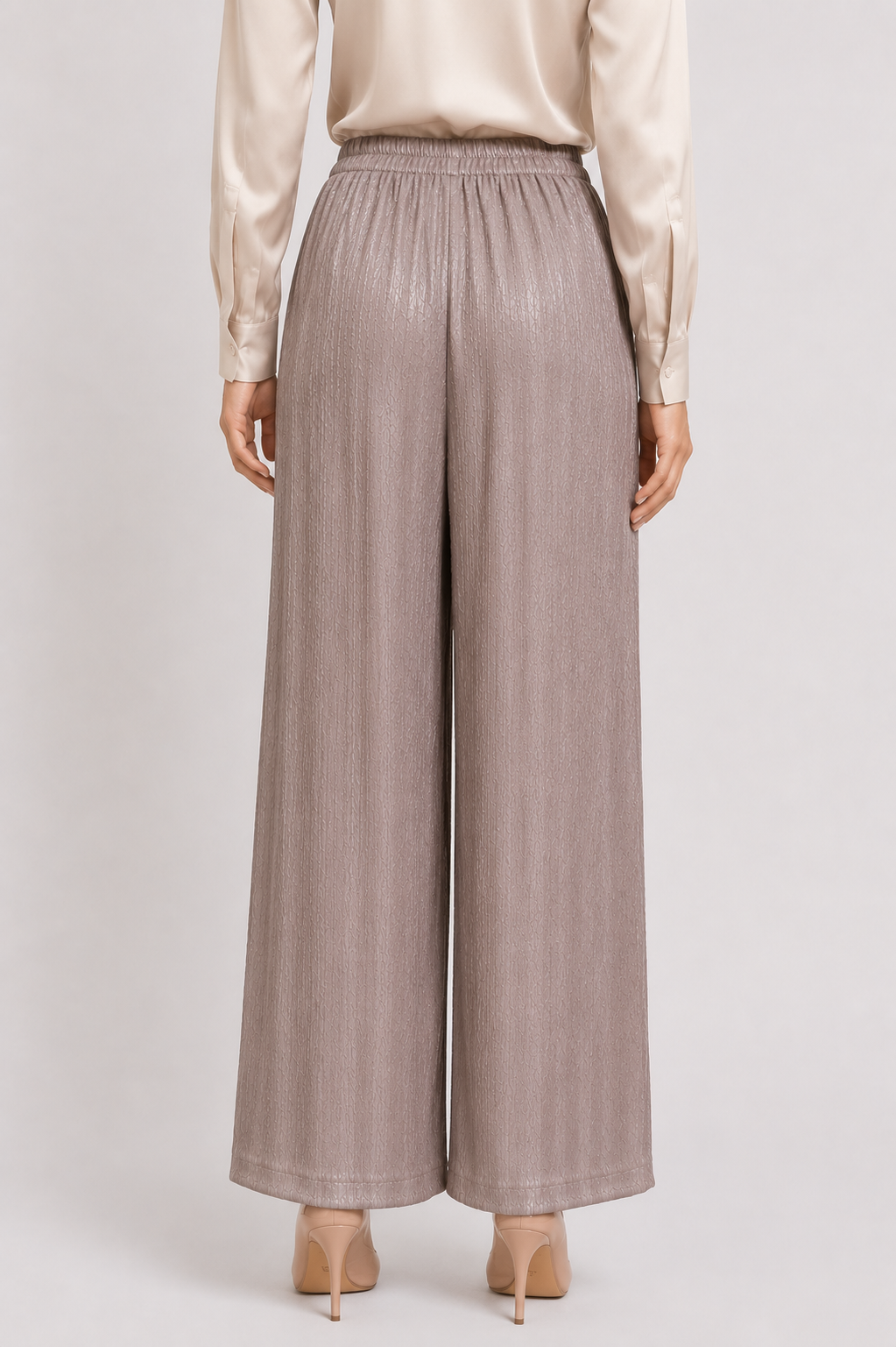 striped satin pants