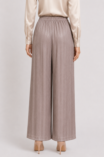 striped satin pants
