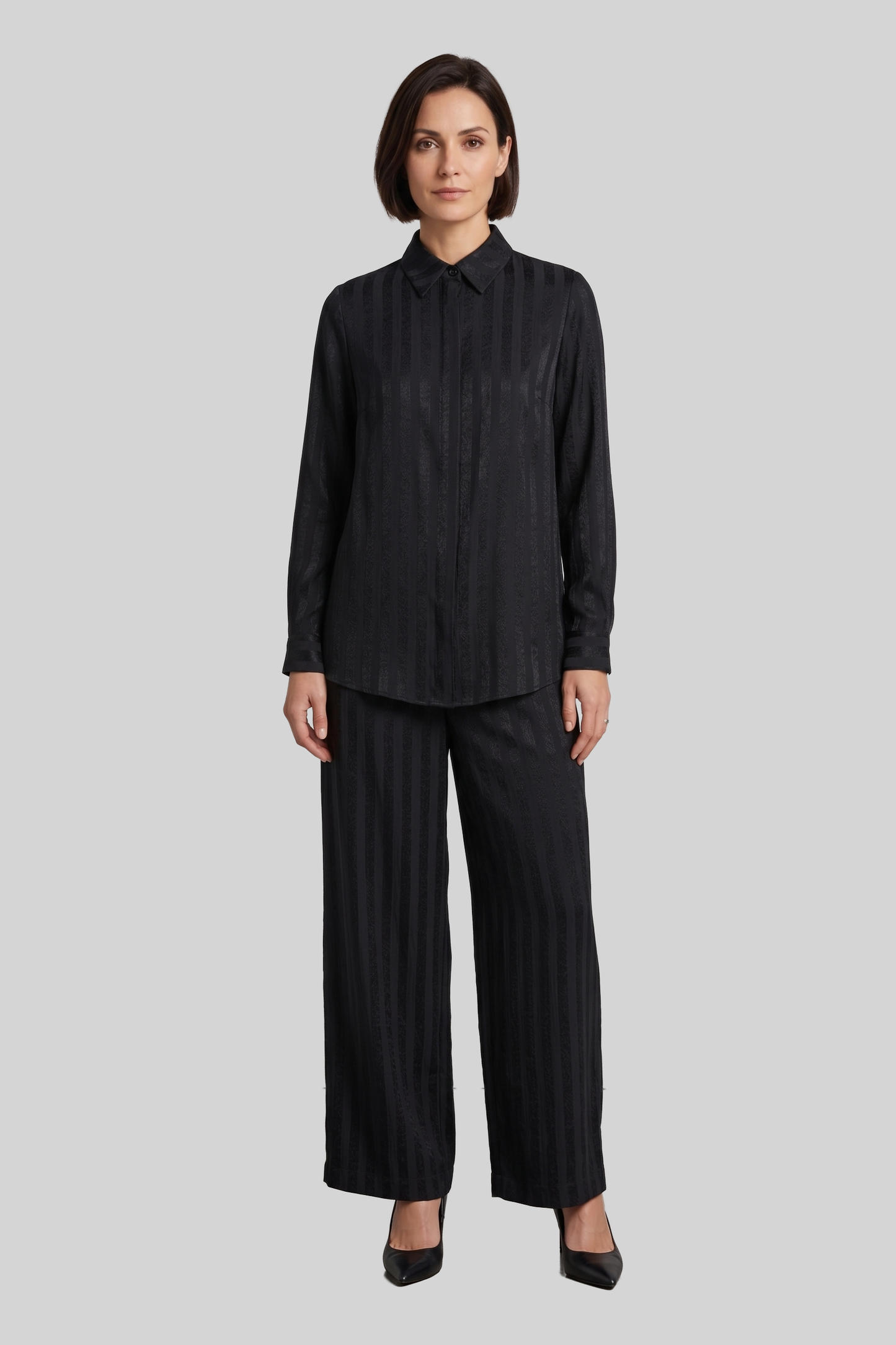 striped satin pants