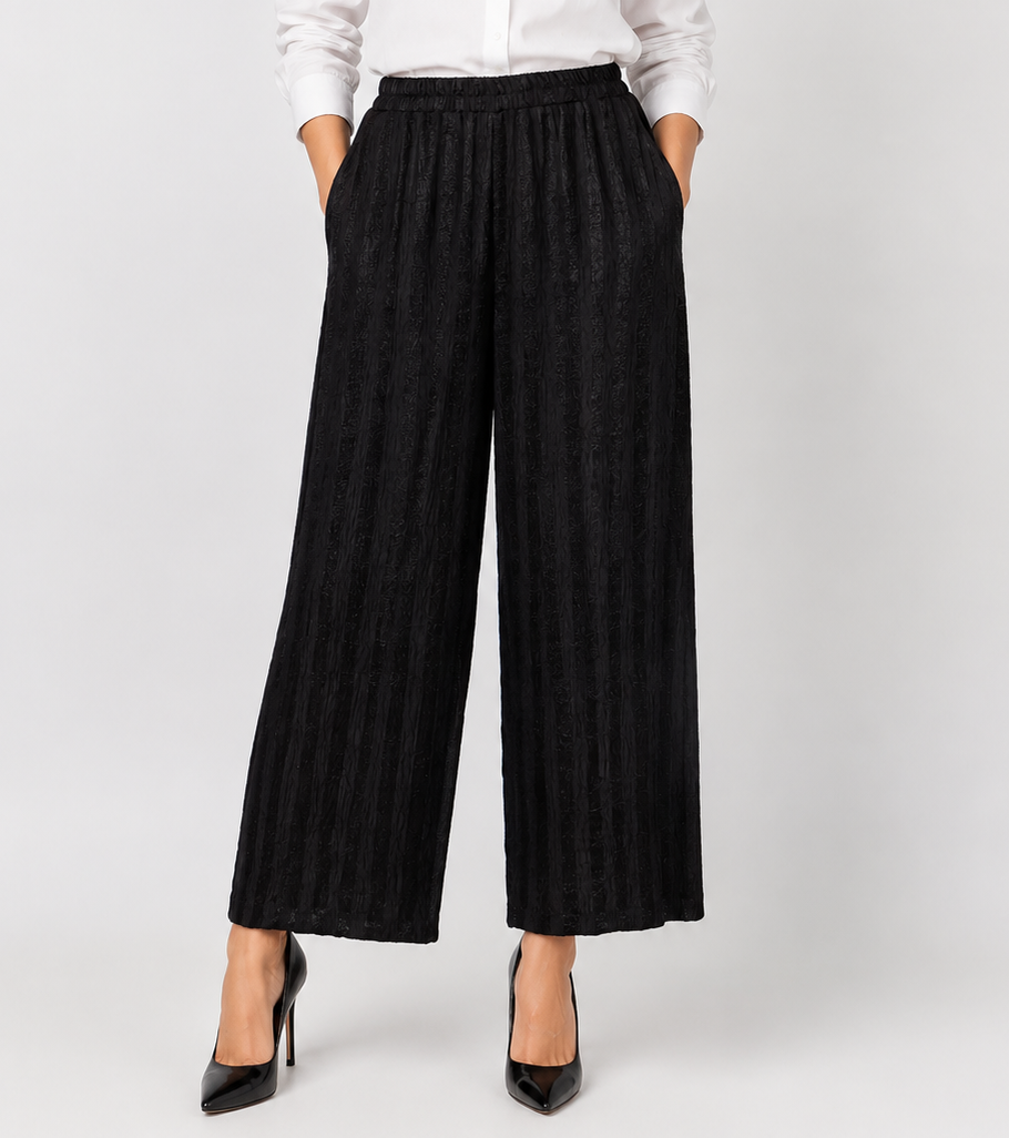 striped satin pants