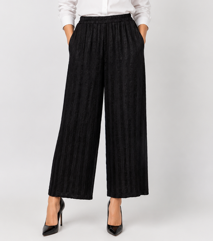 striped satin pants