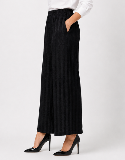 striped satin pants