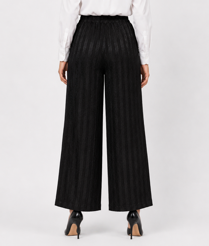 striped satin pants