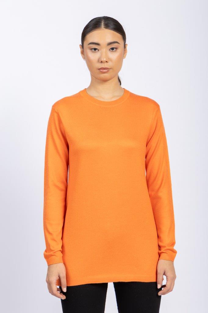 Cashmere Feel V-Neck Knitwear Long Blouse With Several Colors