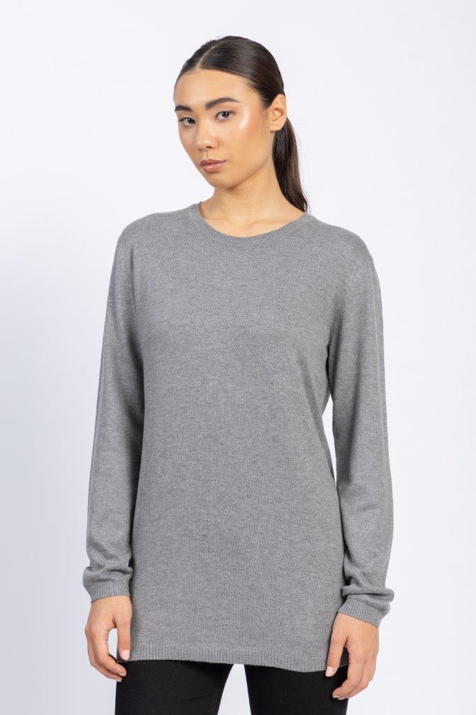 Cashmere Feel V-Neck Knitwear Long Blouse With Several Colors