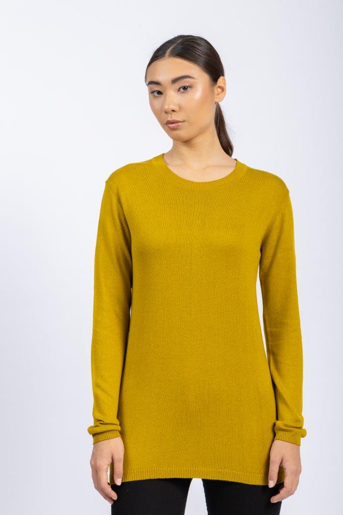 Cashmere Feel V-Neck Knitwear Long Blouse With Several Colors