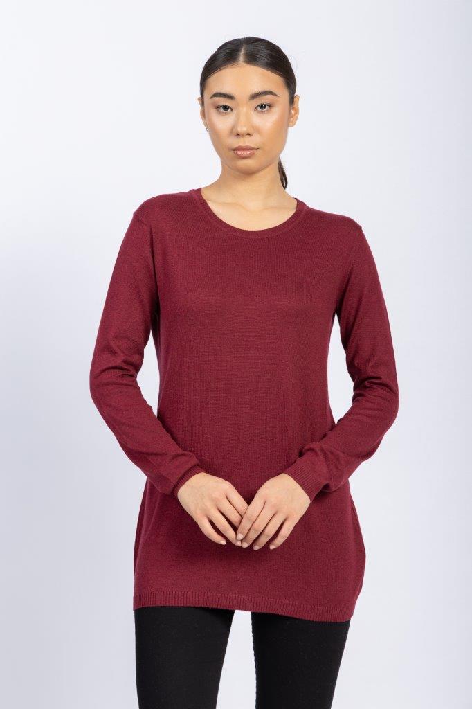 Cashmere Feel V-Neck Knitwear Long Blouse With Several Colors