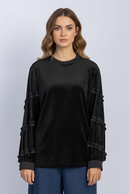 velvet blouse