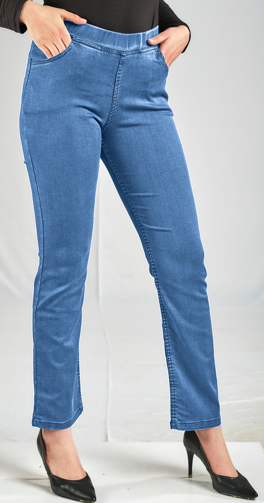 Light Blue Straight Cut Jeans