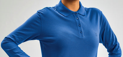 LONG 100% EXTRA FINE COTTON POLO SHIRT WITH SIDE SLITS
