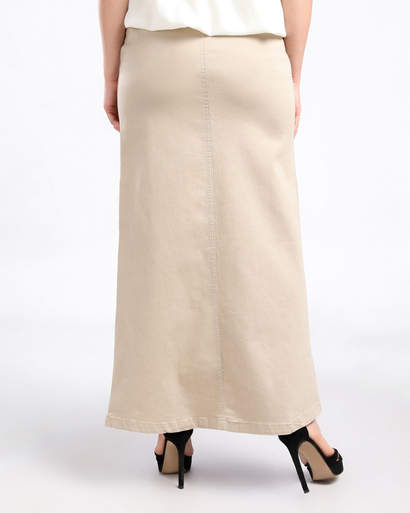 Beige shop gabardine skirt