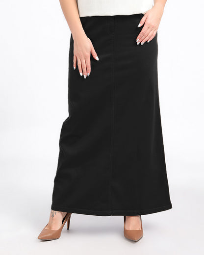 Black Gabardine Skirt