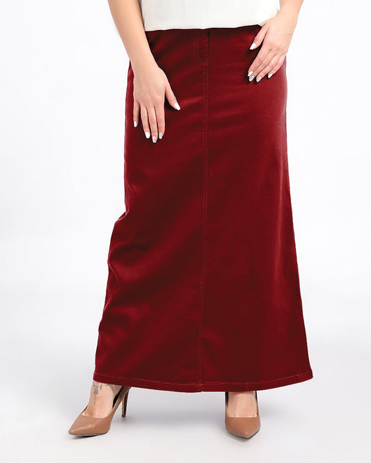 Burgundy Gabardine Skirt