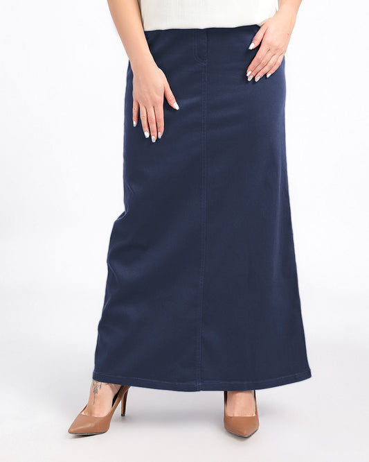 Navy Gabardine Skirt
