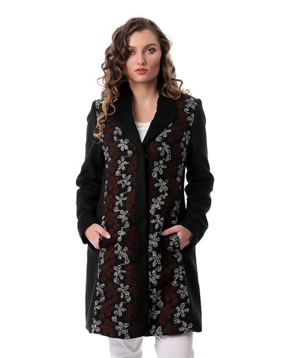 Black Mid Length Coat