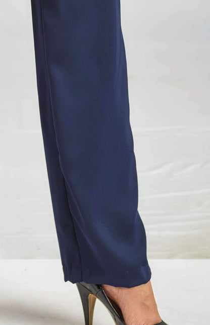 Basic Crepe Pants With Elastic Waist Band For Extra Comfort With Several Colors