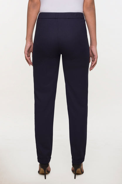 Basic Crepe Pants With Elastic Waist Band For Extra Comfort With Several Colors