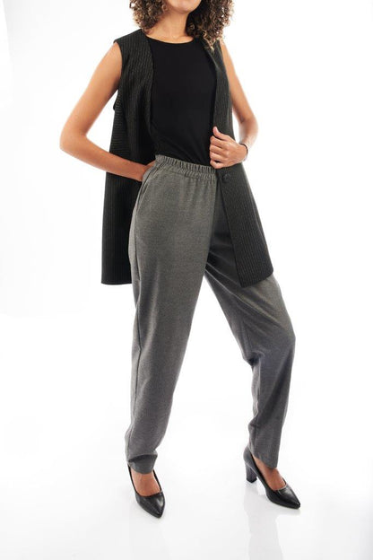 FORMAL CASHMERE FEEL STRAIGHT CUT PANTS